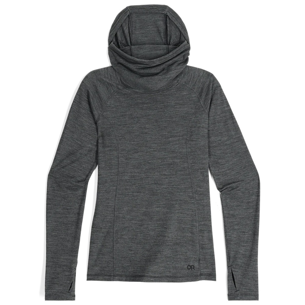 Outdoor Research Alpine Onset Merino Wool 150 Hoodie Black Heather Womens Medium